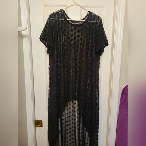 BLACKMILK Sheer Dress Shirt Womens Large - Picture 2 of 2